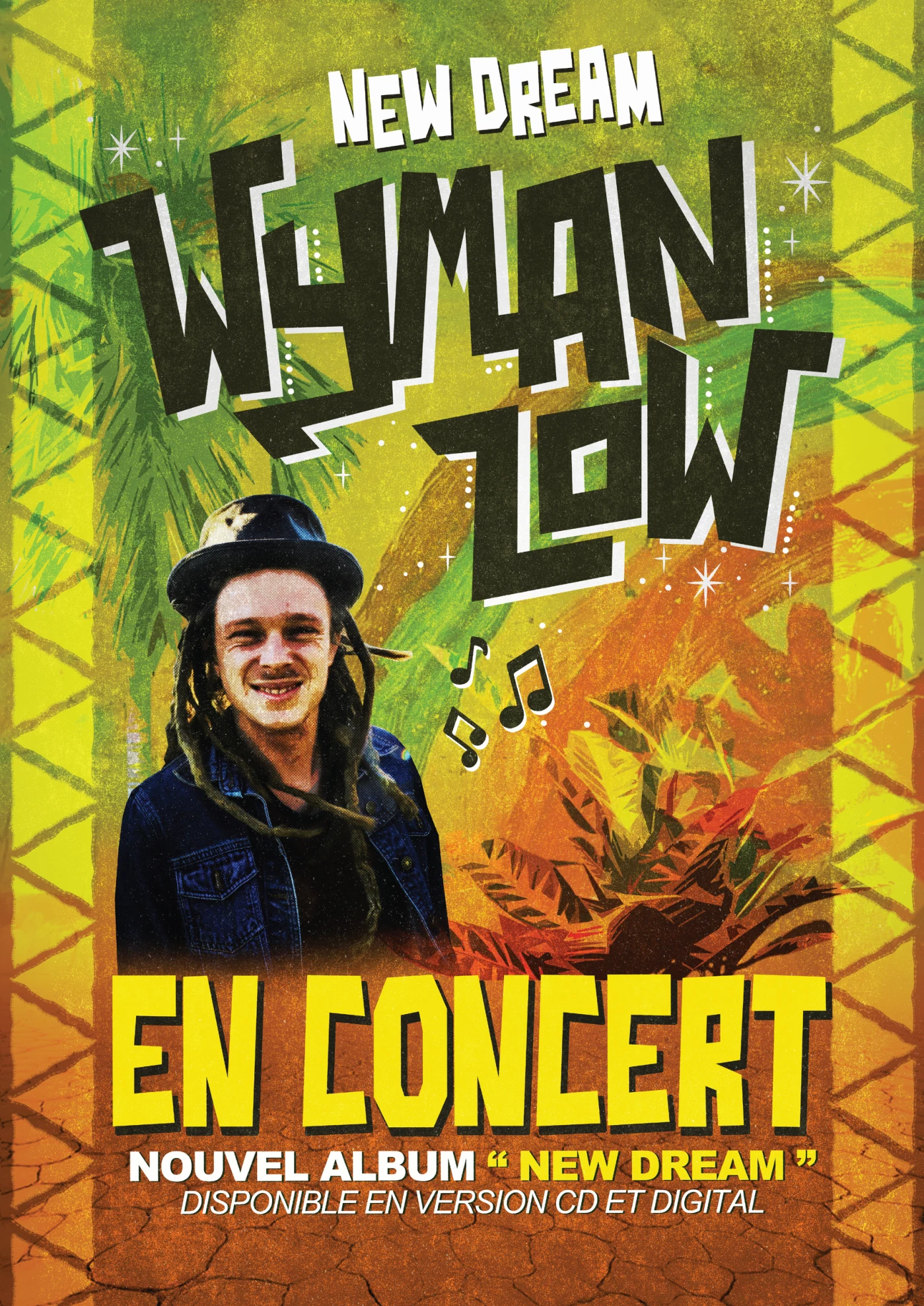 Material promocional original de Wyman Low, distinto del cartel oficial del concierto de diciembre
